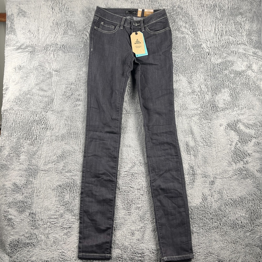 Prana Kayla Skinny Leg Jeans Women 00 Denim Organic Cotton 36 Inseam